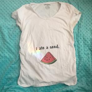 Funny Maternity Tee Watermelon LG