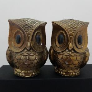 Bronze Owl Salt & Pepper Shakers