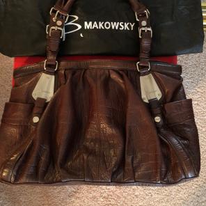 B Makowsky 100 Leather Handbags Mercari B Makowsky Brown Leather Purse