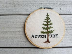 Adventure Tree Embroidery Hoop Art