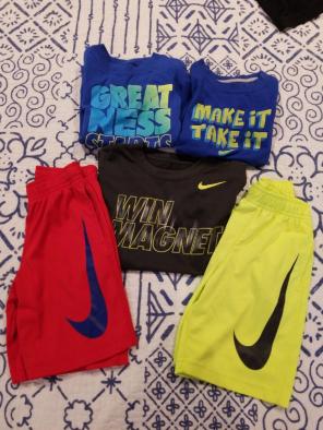 Nike boys dri-fit lot shorts tees 4