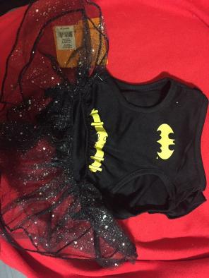 Small Dog Batsman Costume W/ Tutu. NWT