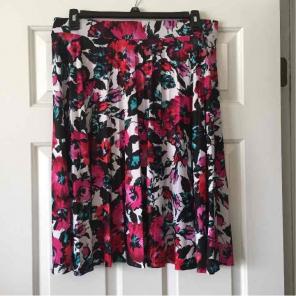 Pleated floral skirt