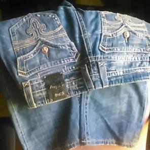 Rock Revival men's 34 Roger DISTRESSED