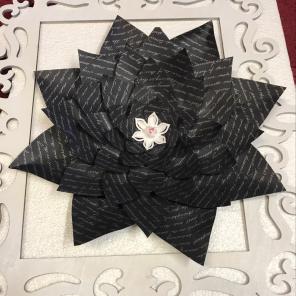 Black Paper Flower