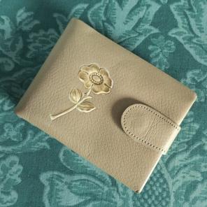 Vintage Embossed Flower Leather Wallet