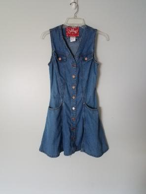 Vintage 90s Denim Jumper Dress