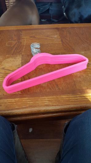 Pink velvet hangers
