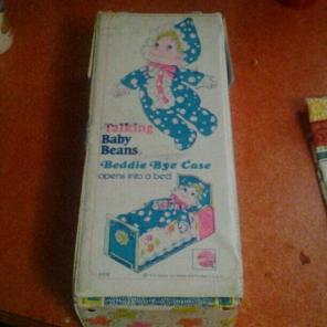 Vintage 1972 talking baby bed