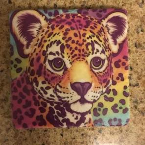 Lisa Frank Rainbow Leopard Coaster