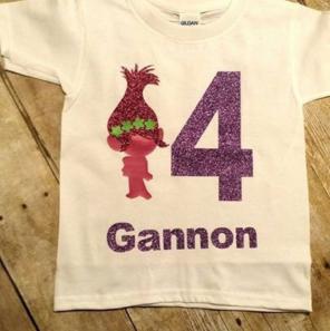 Trolls Poppy birthday Onesie or Tshirt