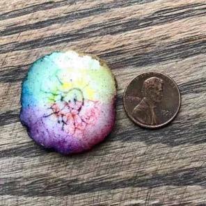 Tie Dye Solar Quartz Cabochon