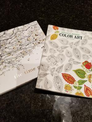 2 Relaxing adult coloring book bundle