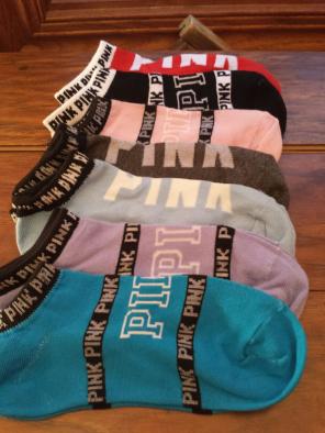 7 new pairs pink socks free shipping