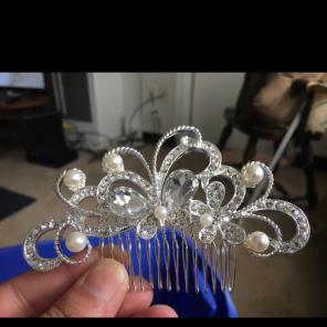 Pearl And Rhinestone Hair Comb For Weddi