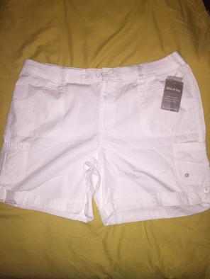 White Cargo Shorts