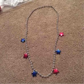 4th of July bead necklace