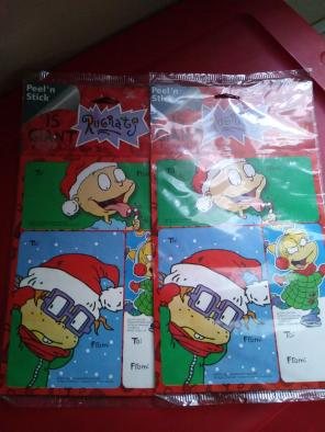 Rugrats Christmas Labels Nickelodeon lot