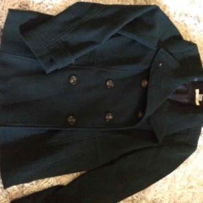 Dark green pea coat