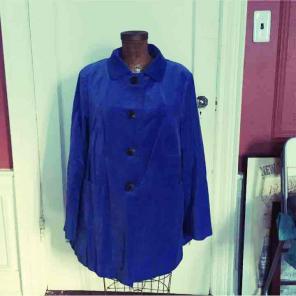 Velvet coat in beautiful vibrant blue
