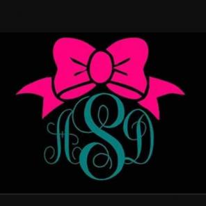 Monogram Bow Decal