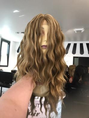 Wig Lacefront Curls Wave Blonde Long