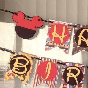 Disney Mickey Mouse Birthday Banner -New