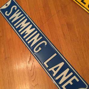 Swimming Lane Street Sign