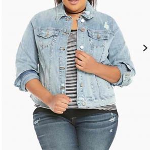 NWT torrid size 3 distressed Jean jacket