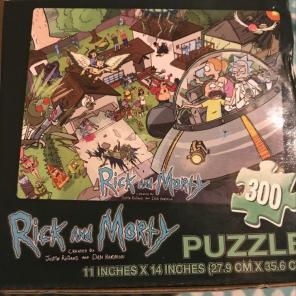 R&M 300 Piece Puzzle & Book Bundle