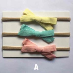 Baby Headbands Soft Bow 3 Pack Set