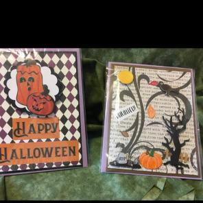2 Halloween Cards with Envelopes