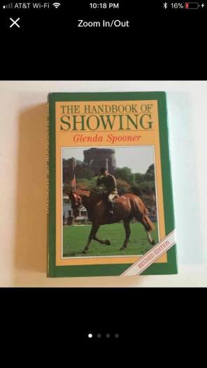 Handbook Of Showing Horse Glenda Spooner