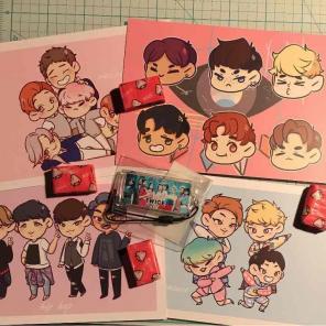 Twice seventeen vixx kpop merch fan made