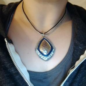 Silver & Blue Stone Necklace