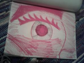 Crazy eye drawing