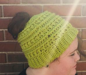 Handmade Messy Bun Hat