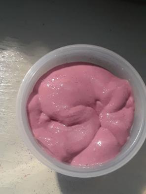 Magenta with purple sparked slime