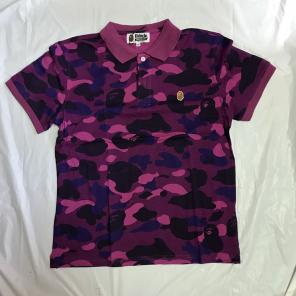 Bape Shark Polo Purple Camo Men Size L