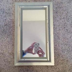 (NEW) Silver Framed Wall Mirror