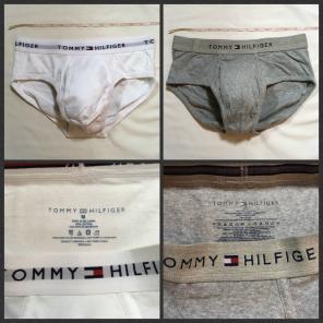 2x Tommy Hilfiger Briefs Gray & White M