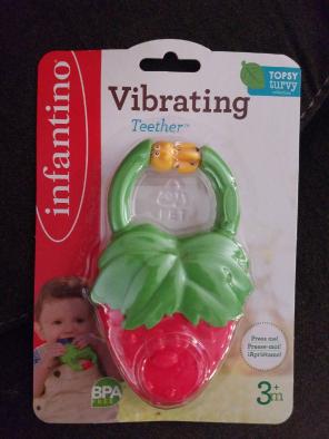 NIB- Vibrating strawberry teether!