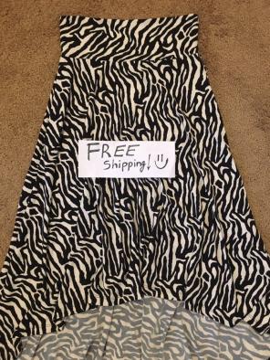 High Low Zebra Skirt