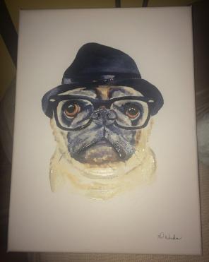 Pug Art Portrait