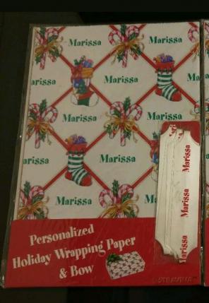 Personalized
Christmas Wrap &Bow MARISSA