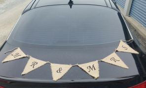 Mr & Mrs Burlap banner