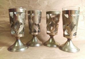 Antique Tequila Glasses (x4)