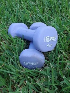 8 Series Fitness 4lb. Dumbbells-Purple