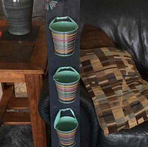Customizable wooden bucket organizer