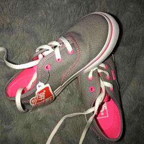 Kids vans pink and gray brand new
